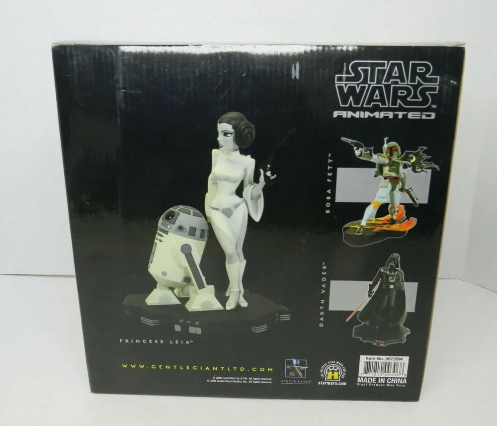 Star Wars Animated Princess Leia Black & White Limited Edition Maquette - Gentle Giant (Star Wars Animated) action figure collectible [Barcode 871810003068] - Main Image 2