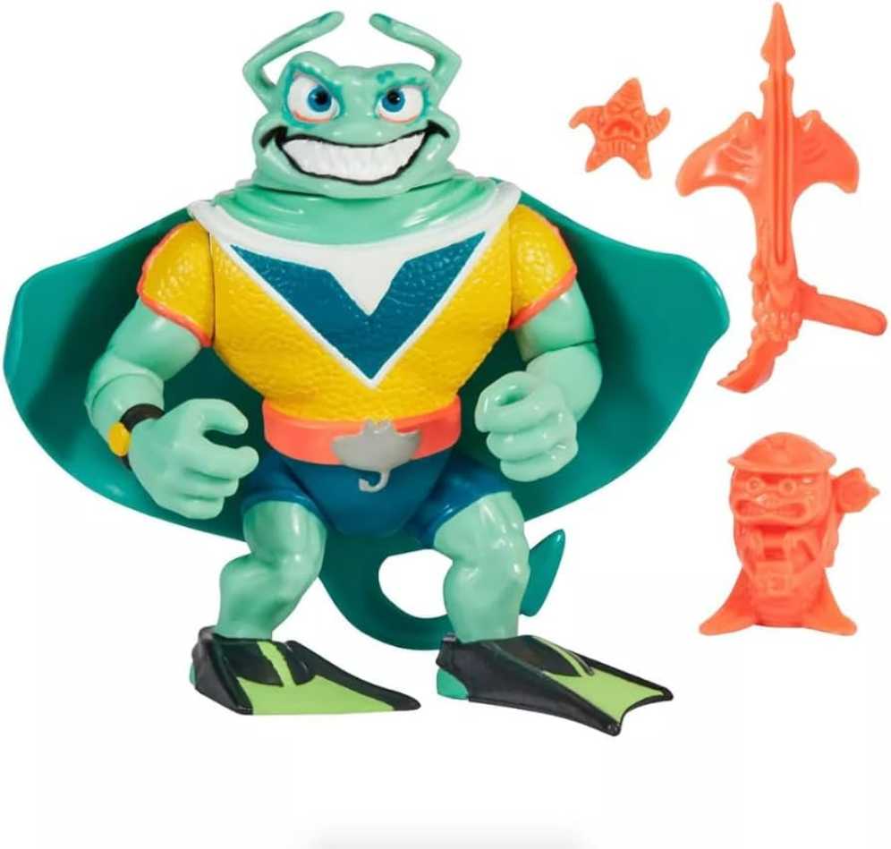 Vintage Repro Tmnt Ray Fillet ’23 New Release Teenage Mutant Ninja Turtles Retro Classic In Hand 4.5” ⭐️ - Playmates Toys (Playmates TMNT) action figure collectible [Barcode 043377810209] - Main Image 3