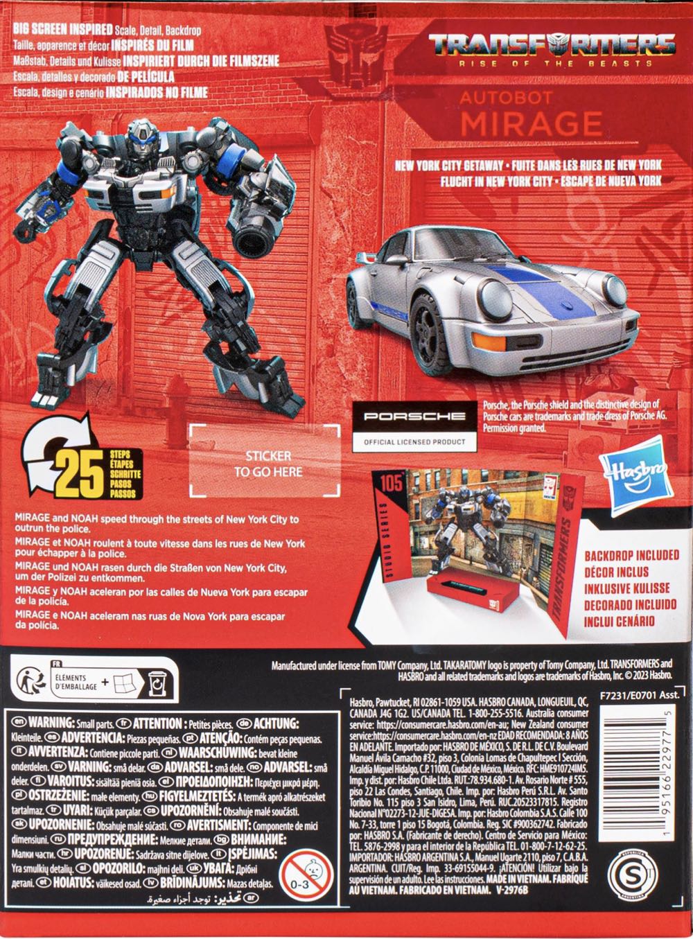 Transformers Studio Series Rise Of The Beasts Mirage - Hasbro (Transformers) action figure collectible [Barcode 195166229775] - Main Image 2