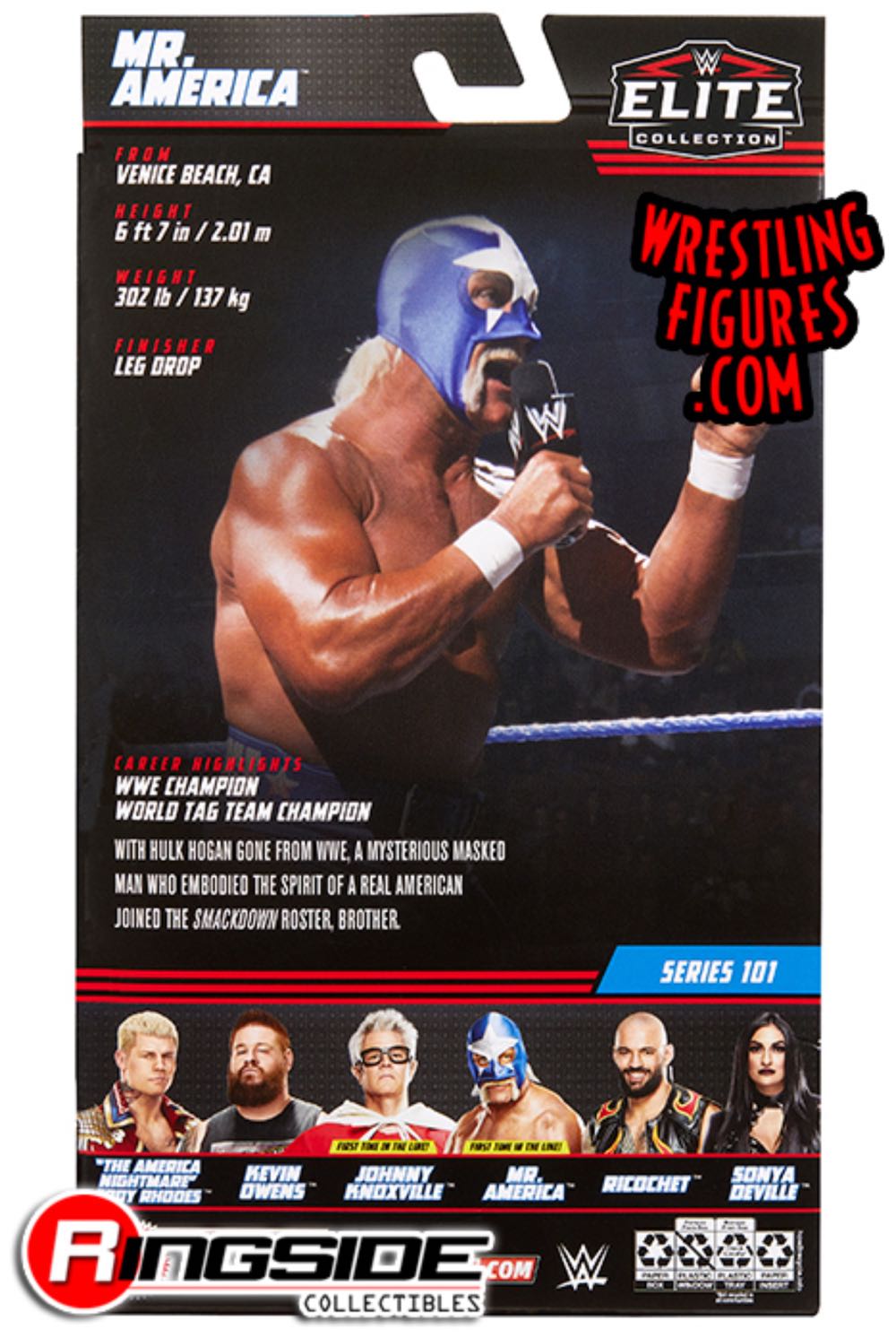 Hulk Hogan, “Mr. America” CHASE - Mattel (WWE) (WWE Elite Collection - Series 101) action figure collectible - Main Image 2