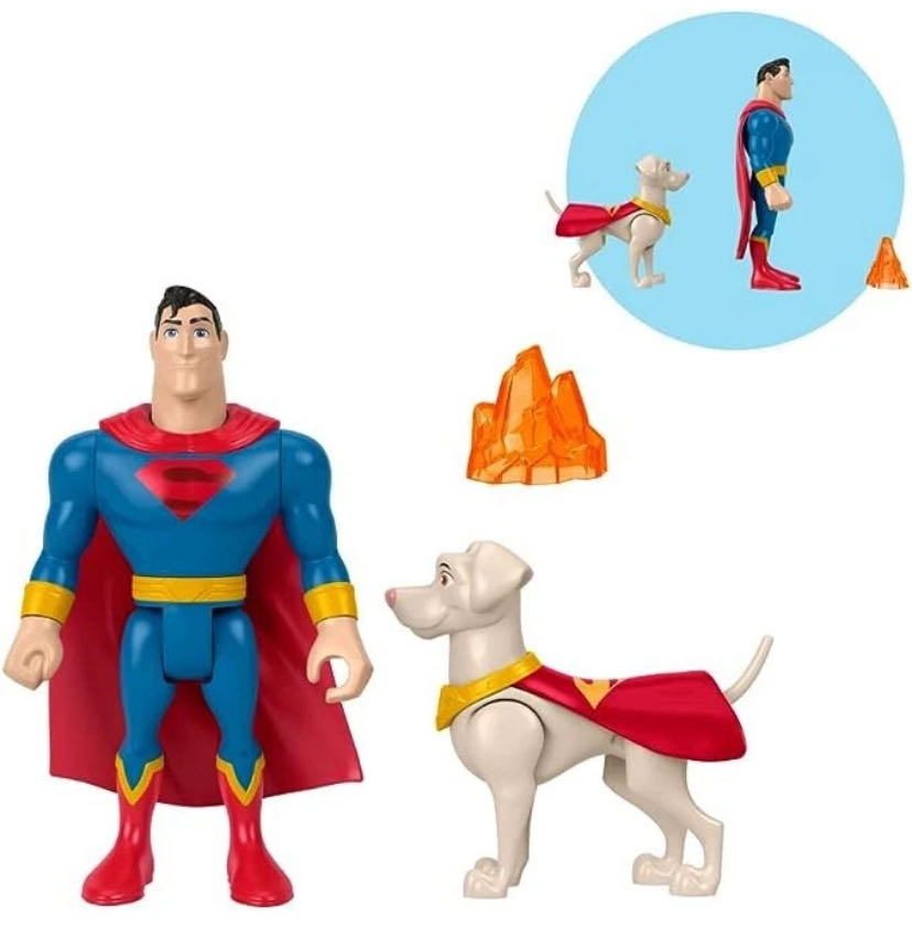 DC League Of Super Pets- Superman And Krypto - Fisher Price (DC League of Super Pets) action figure collectible [Barcode 194735051212] - Main Image 2
