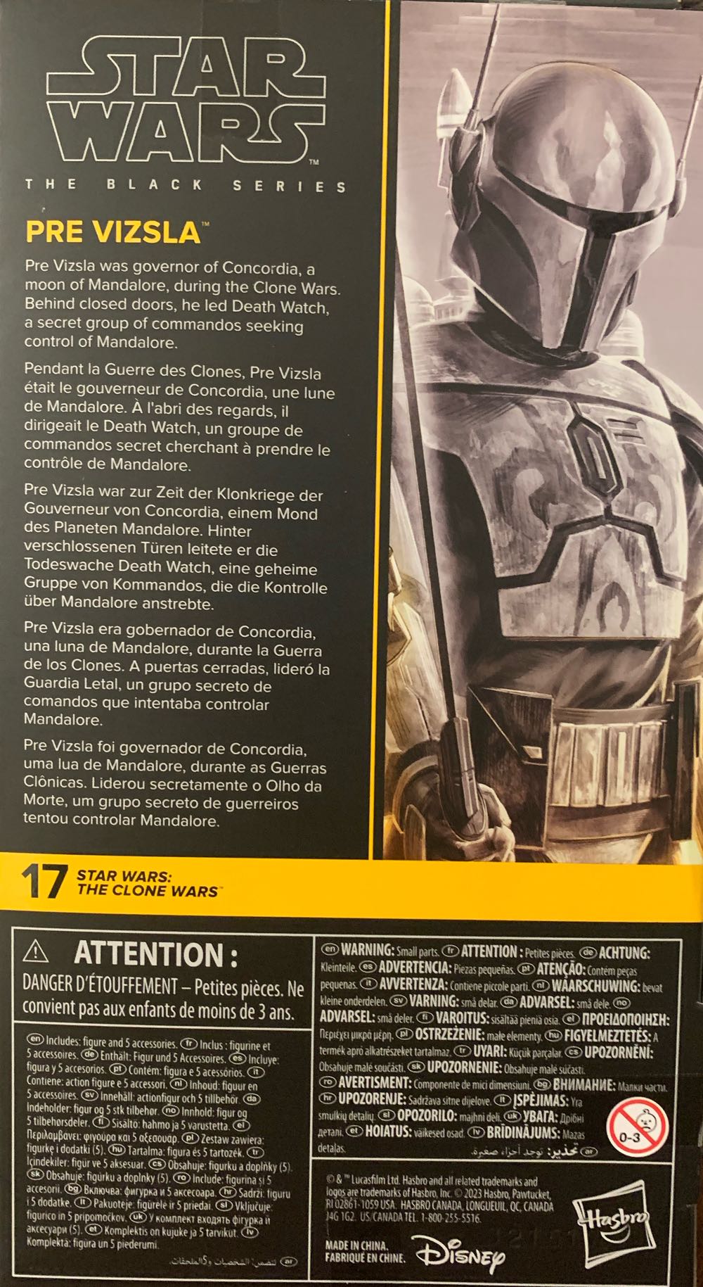 Pre Vizsla - Disney / Hasbro (Black Series 6” Clone Wars 2020- 2024) action figure collectible [Barcode 5010996213525] - Main Image 2