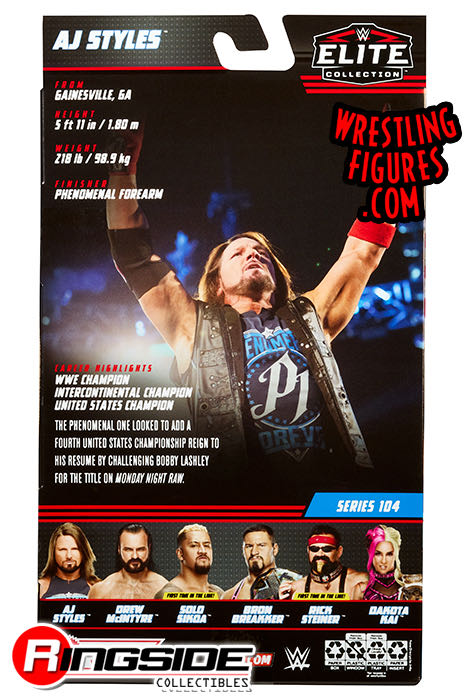 AJ Styles - Mattel WWE (WWE Elite Collection 104) action figure collectible - Main Image 4