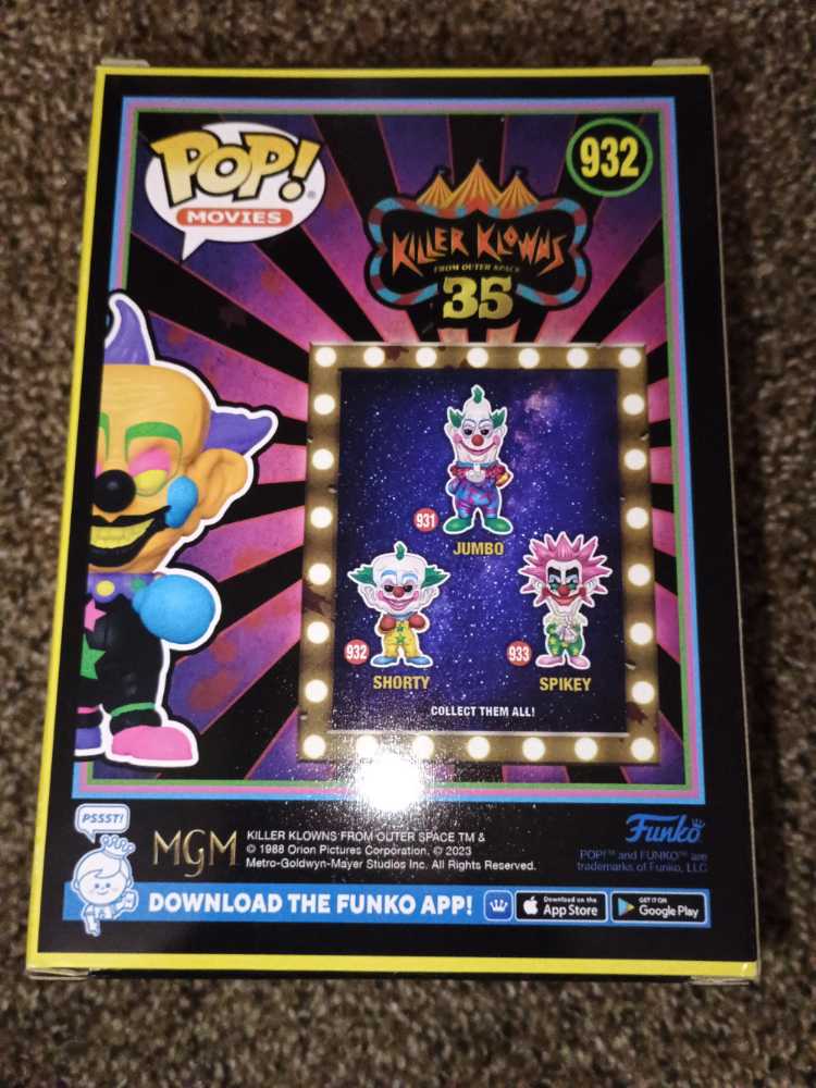 Killer Klowns From Outer Space: Shorty #932 - Funko (Killer Klowns from Outer Space) action figure collectible [Barcode 889698735469] - Main Image 2