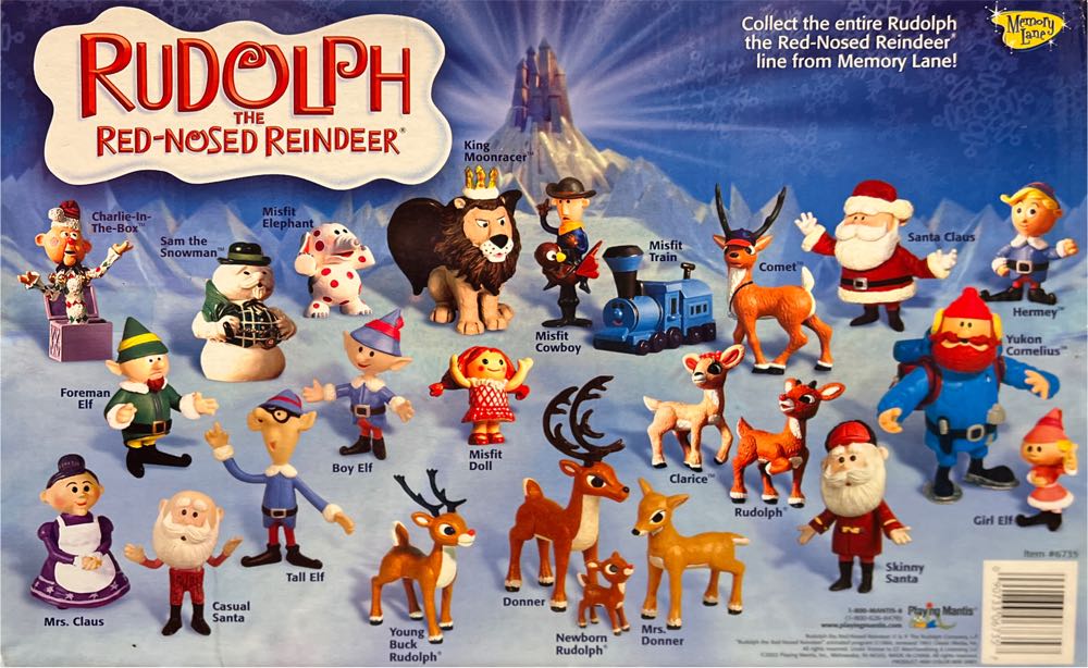 Rudolph The Red Nosed Reindeer Holiday Figurine Collection Xmas 24 Memory Lane - Playing Mantis action figure collectible [Barcode 090733067357] - Main Image 2
