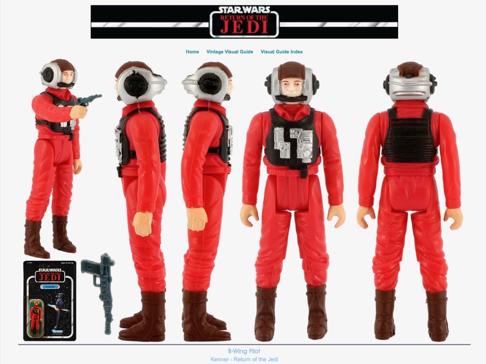 B Wing Pilot - Kenner (Star Wars - Return Of The Jedi) action figure collectible - Main Image 3