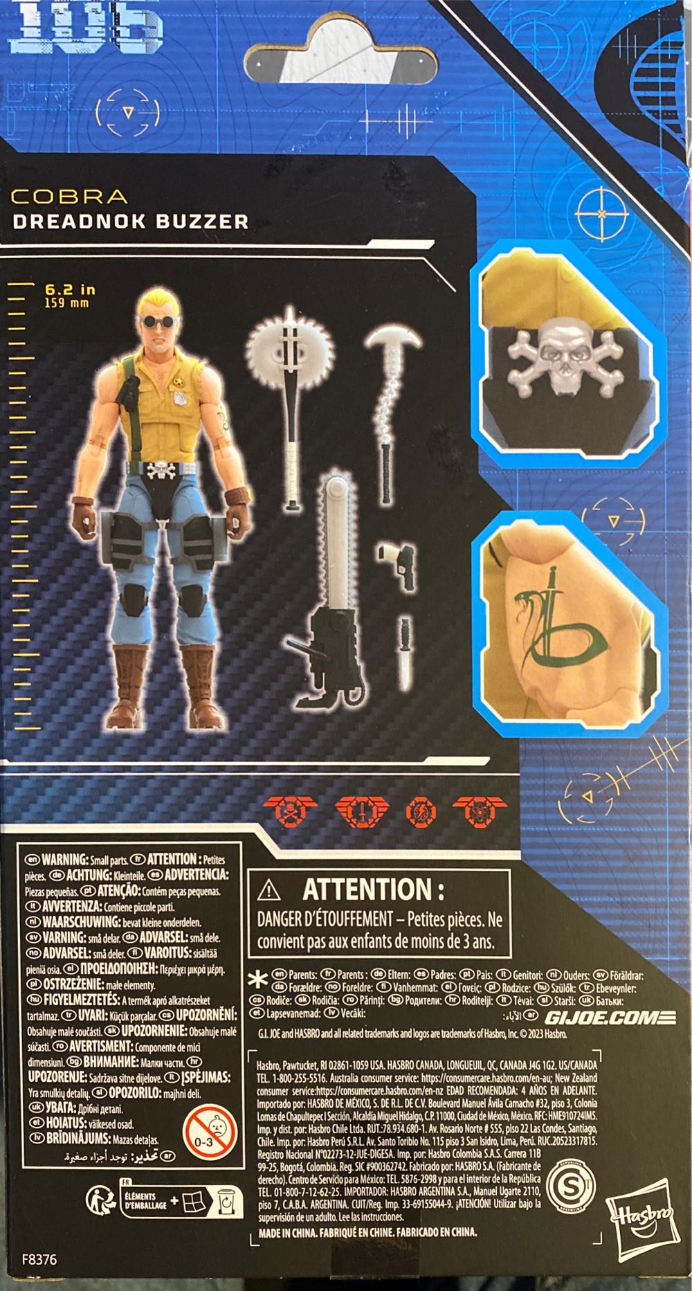 #106 Dreadnok Buzzer - Hasbro (G.I. Joe) action figure collectible [Barcode 5010996146892] - Main Image 3