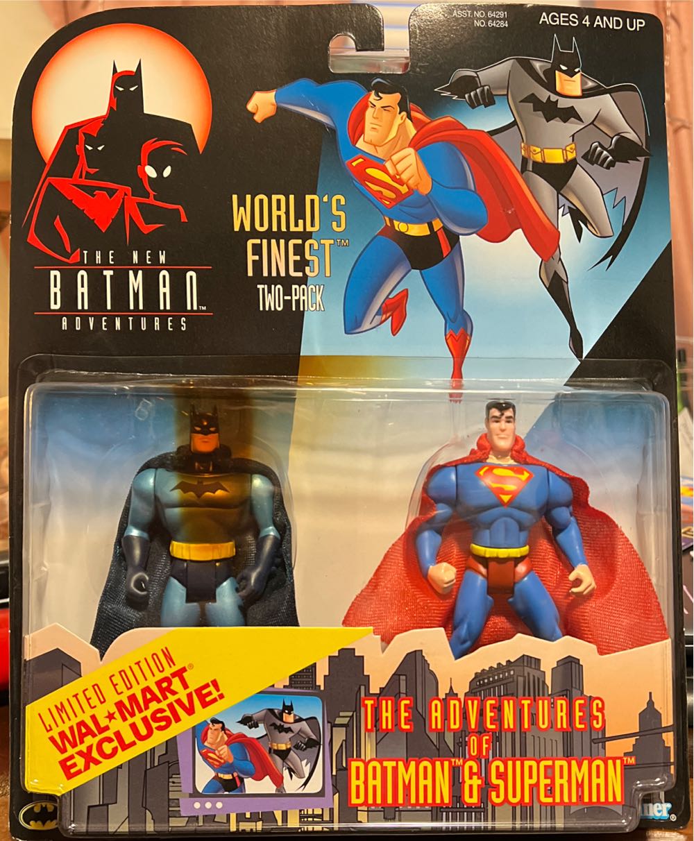 The Batman TAS: World’s Finest Batman & Superman Ltd Edition - Kenner (The New Batman Adventures) action figure collectible [Barcode 076281642840] - Main Image 2