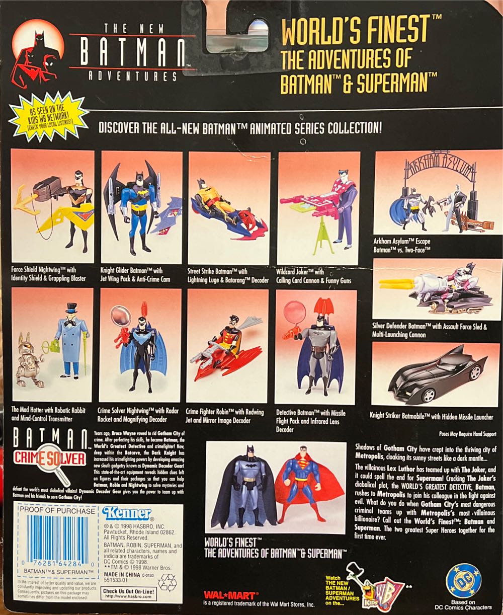 The Batman TAS: World’s Finest Batman & Superman Ltd Edition - Kenner (The New Batman Adventures) action figure collectible [Barcode 076281642840] - Main Image 3
