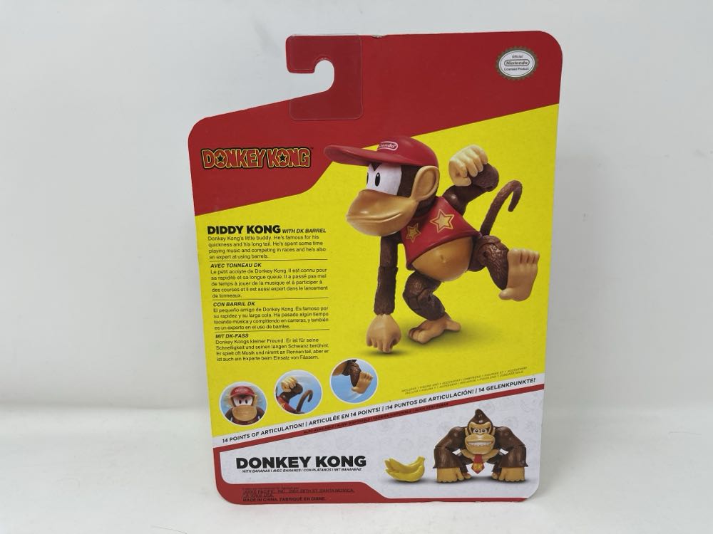 Super Mario - Diddy Kong  - Jakks Pacific (Arcade: Nintendo) action figure collectible [Barcode 192995417892] - Main Image 2