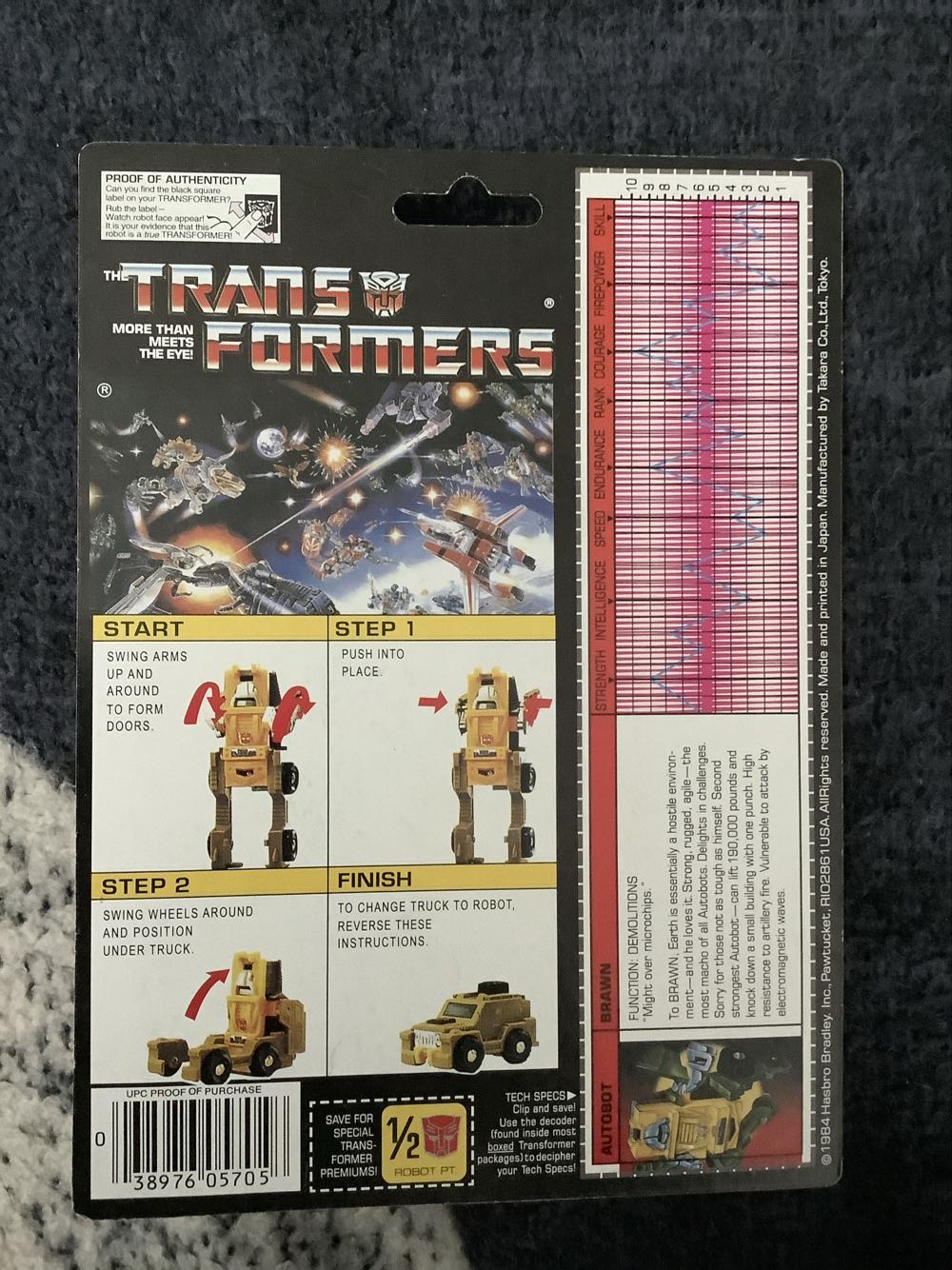 Transformers Brawn (loose) - Takara / Hasbro (The Transformers) action figure collectible [Barcode 038976057056] - Main Image 2