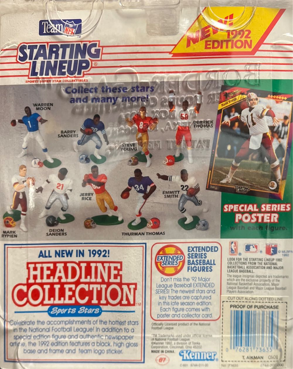 Starting Lineup Troy Aikman - Kenner action figure collectible [Barcode 076281736358] - Main Image 2