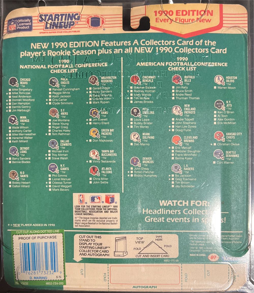 Starting Lineup Dan Marino With Rookie Year Collectors Card Dolphins Nfl W - Kenner action figure collectible [Barcode 076281732329] - Main Image 4