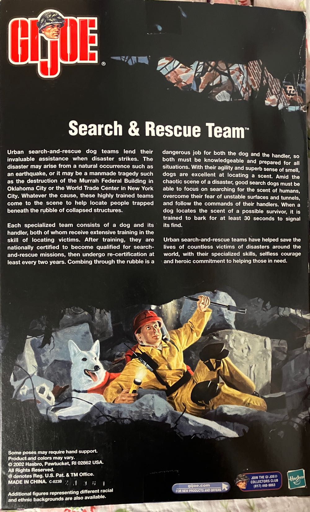 Gi Joe Search & Rescue Team With Search Dog 12” - Hasbro - G.I. Joe (Search & Rescue) action figure collectible [Barcode 076930818374] - Main Image 3