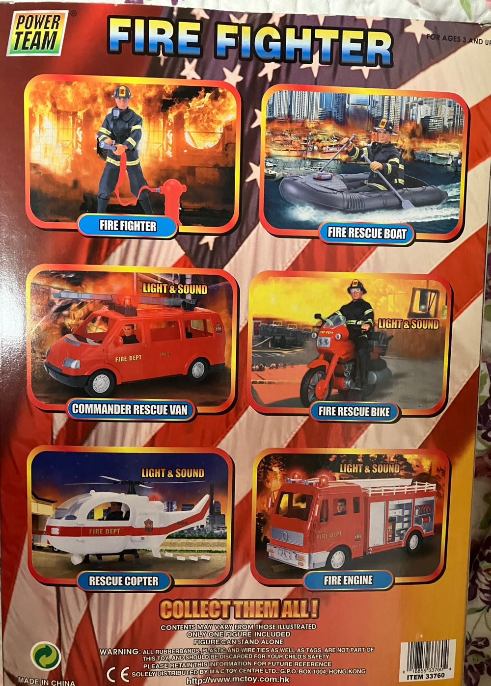 Power Team Fire Fighter - M & C Toy Centre (Search & Rescue) action figure collectible [Barcode 018859337604] - Main Image 2