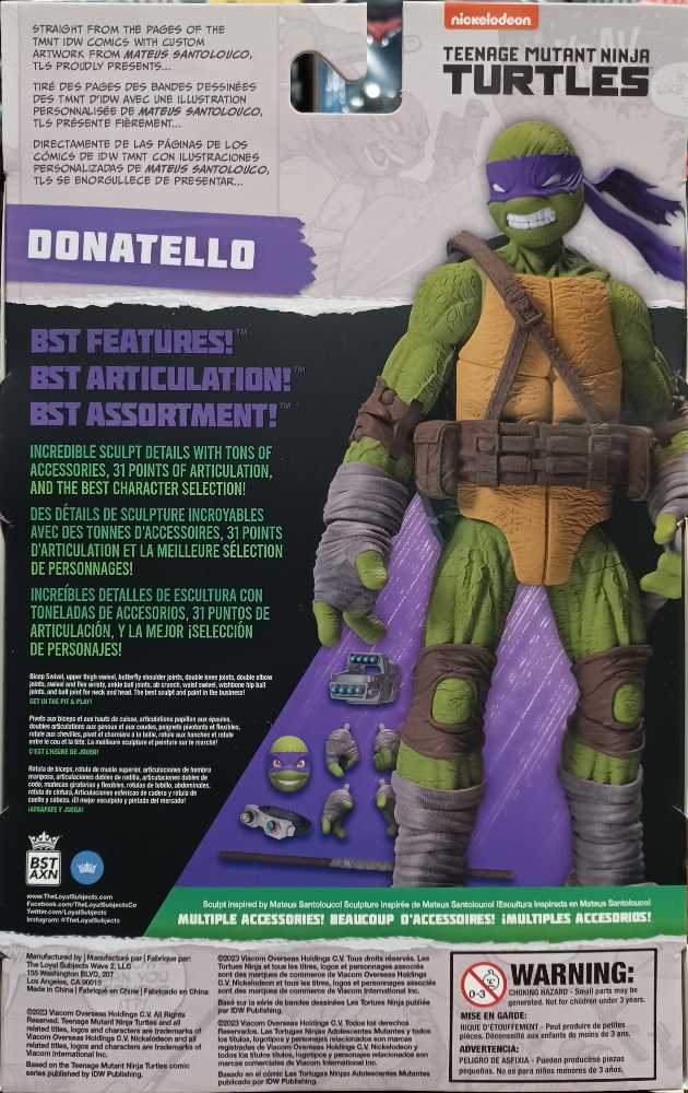Loyal Subjects BST AXN Donatello - BST AXN / The Loyal Subjects (Teenage Mutant Ninja Turtles (Comic)) action figure collectible [Barcode 810122580003] - Main Image 2