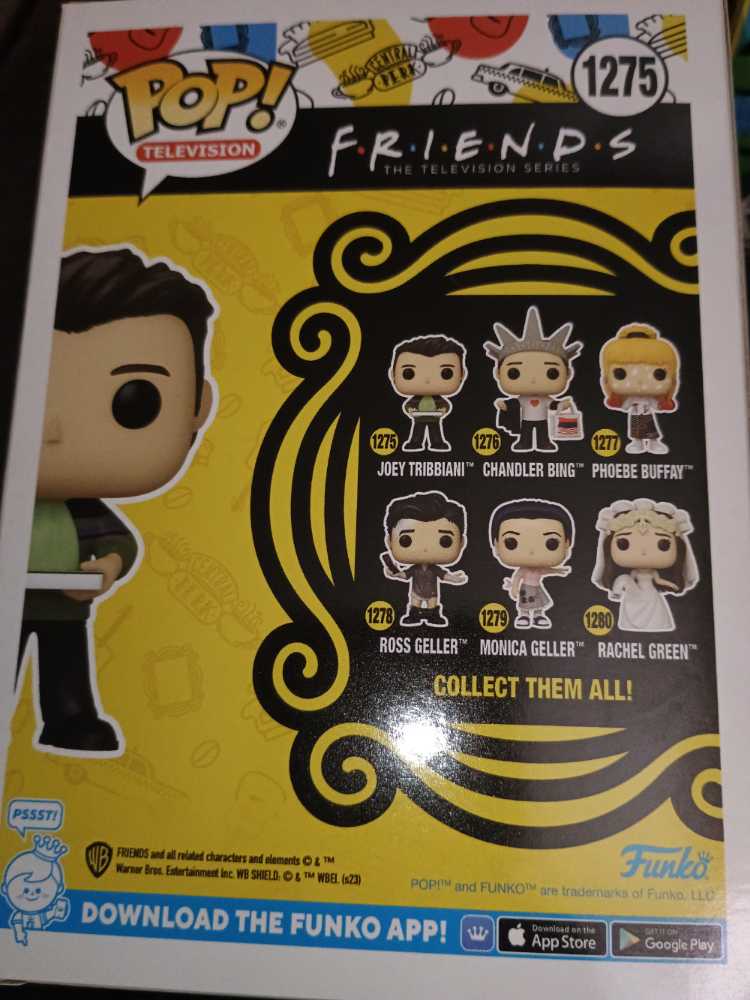 Friends: Joey Tribbiani With Pizza #1275 - Funko (Friends) action figure collectible [Barcode 889698656740] - Main Image 2