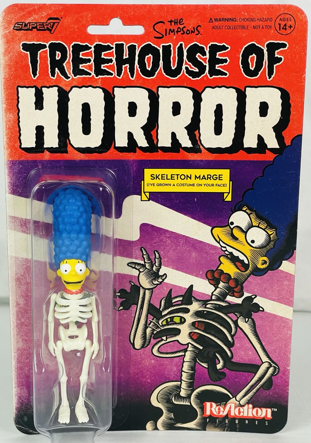 Super7 The Simpsons Treehouse Of Horror Skeleton Marge 3.75” The Simpsons Action Figure Classic Tv Show Collectibles And Retro Toys - Super 7 (ReAction) (The Simpsons: Treehouse of Horror) action figure collectible [Barcode 840049824256] - Main Image 2