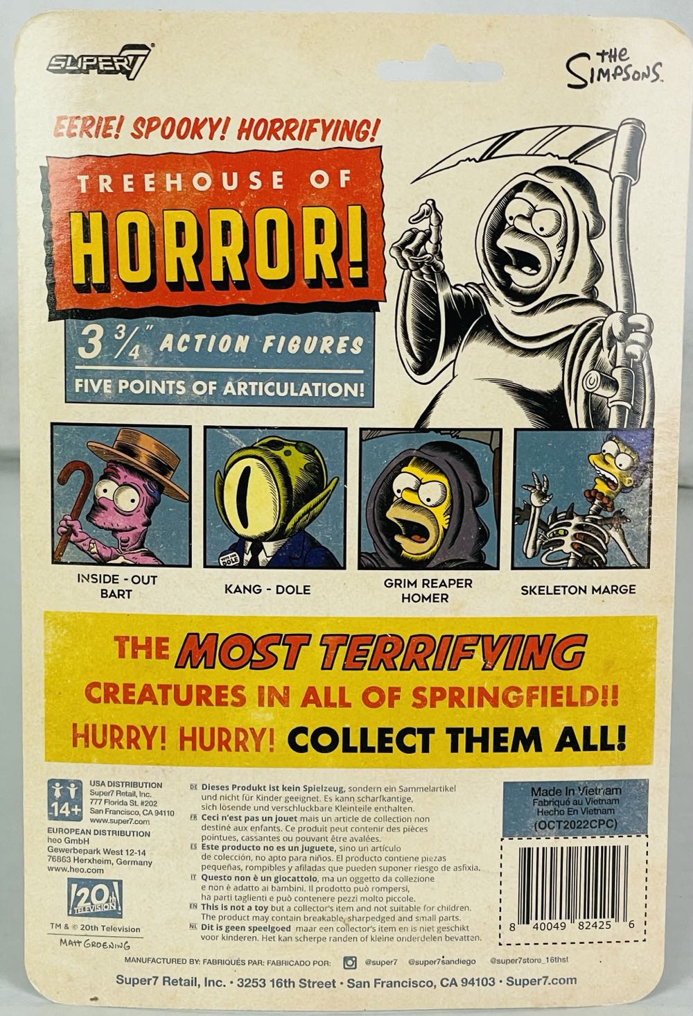 Super7 The Simpsons Treehouse Of Horror Skeleton Marge 3.75” The Simpsons Action Figure Classic Tv Show Collectibles And Retro Toys - Super 7 (ReAction) (The Simpsons: Treehouse of Horror) action figure collectible [Barcode 840049824256] - Main Image 3