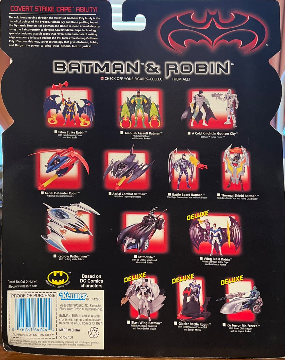 Batman & Robin: Guardians Of Gotham City - Kenner (Batman & Robin Movie) action figure collectible [Barcode 076281642444] - Main Image 2