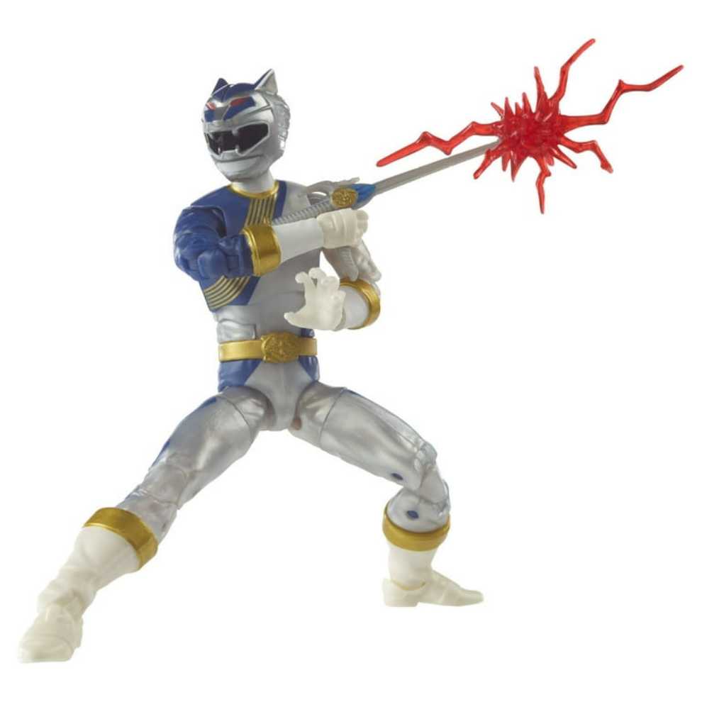 Mighty Morphin Power Rangers Lightning Collection Wild Force Lunar Wolf Ranger Walmart Edition 6” Red - Hasbro (PR Wild Force) action figure collectible [Barcode 195166170879] - Main Image 4