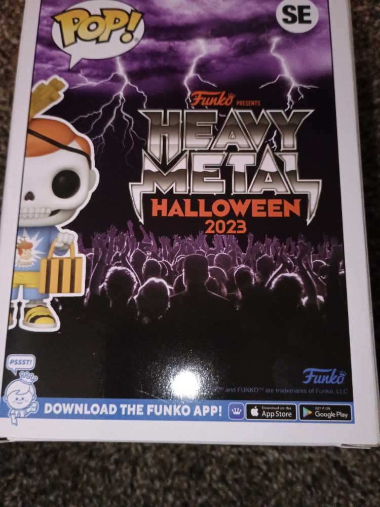 Pop! Originals: Heavy Metal Halloween Freddy Bones With Mask Nycc Shared Exclusive - Funko (Heavy Metal Halloween) action figure collectible [Barcode 889698740593] - Main Image 2
