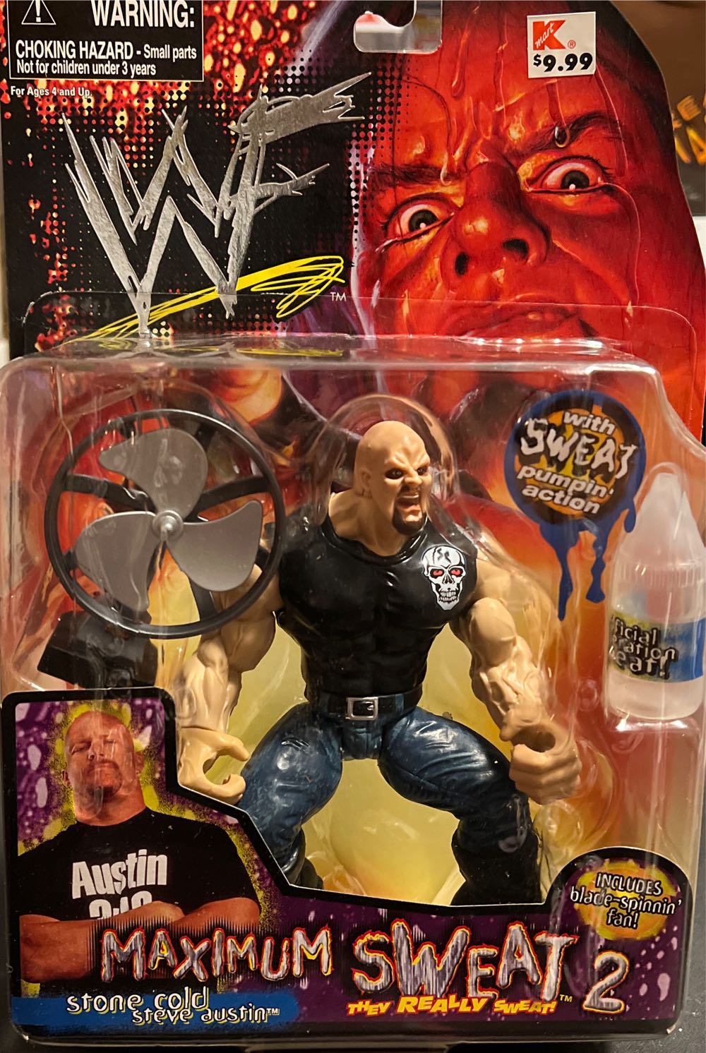 Jakks/WWF Stone Cold Steve Austin Maximum Sweat - Jakks Pacific / WWE (WWF Maximum Sweat) action figure collectible [Barcode 039897847030] - Main Image 2