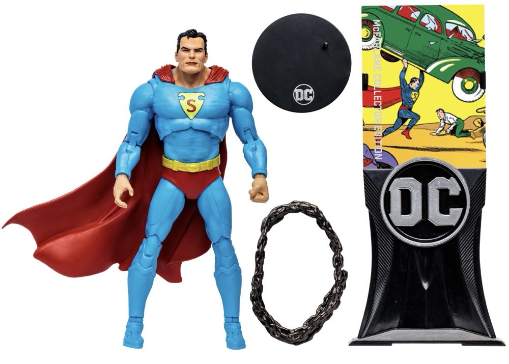 DC Multiverse Superman: Action Comics #1 (Platinum Edition Chase) - McFarlane Toys (DC Multiverse) action figure collectible [Barcode 787926170092] - Main Image 4