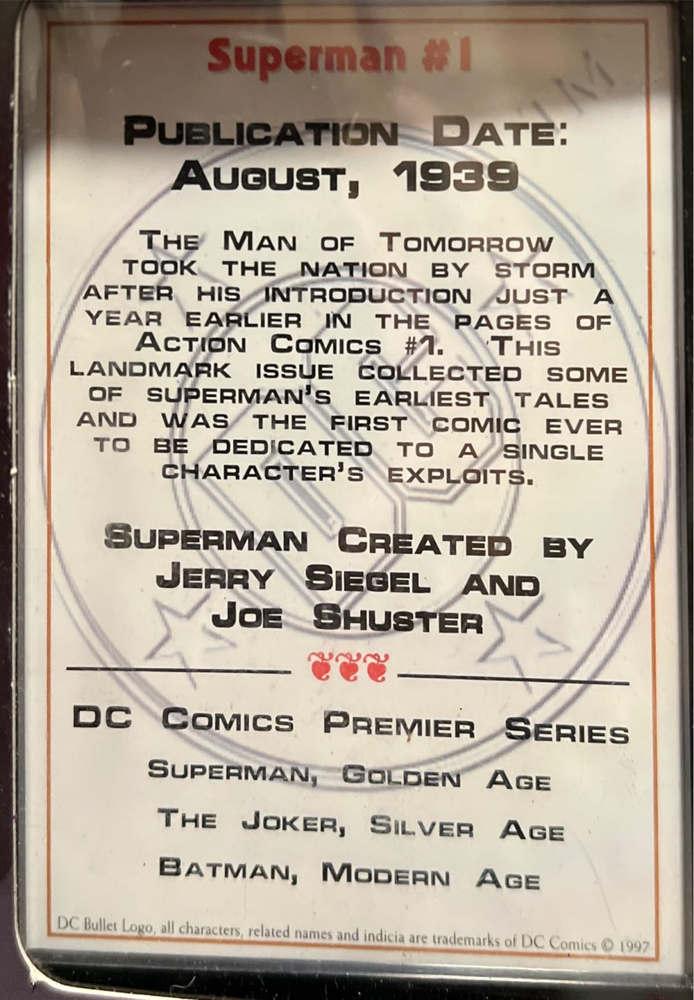 Comic Book Champions: Superman Golden Age - Racing Champions action figure collectible [Barcode 095949100003] - Main Image 4