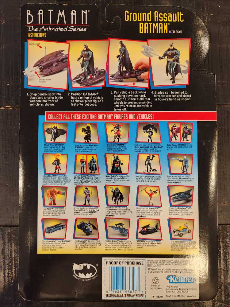 Batman (Ground Assault) - Kenner (Batman: The Animated Series) action figure collectible [Barcode 076281636573] - Main Image 2