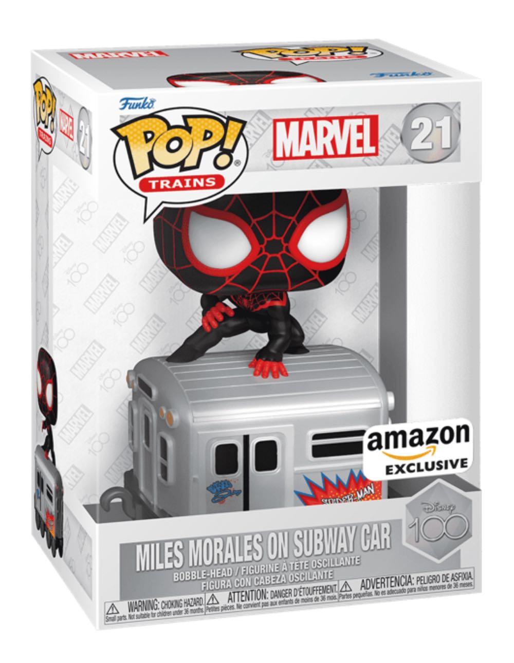 Funko Pop! Trains: D100 Marvel Miles Morales On Subway Car Amazon Exclusive - Funko action figure collectible [Barcode 889698704588] - Main Image 2