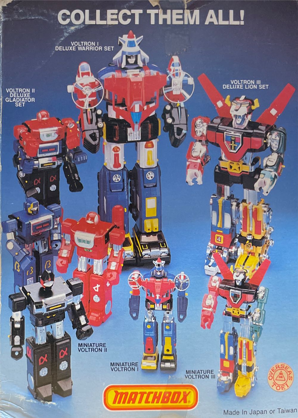 Voltron 2: Beta - Miniature Gladiator Space Robot (Blue) - Matchbox (Voltron II) action figure collectible [Barcode 035995701106] - Main Image 2