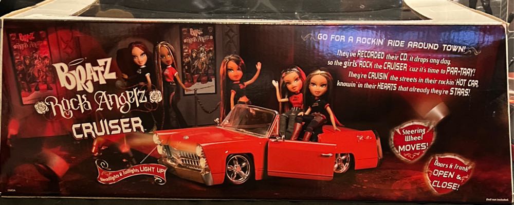 Bratz® Rock Angelz™ 20 Yearz Special Edition Cruiser Car – Convertible Vehicle With Working Doors And Trunk Lights Seat Belts And Steering Wheel. Fits 2 Fashion Dolls - MGA action figure collectible [Barcode 035051577829] - Main Image 3