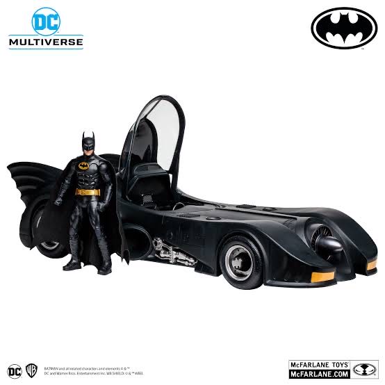 Batman (Keaton) With Batmobile Gold Label - Mcfarlane DC Multiverse: Vehicles (Batman) action figure collectible - Main Image 3