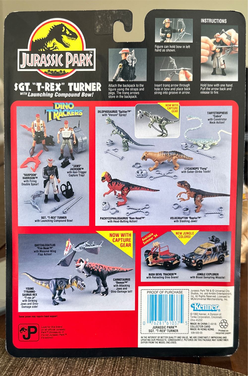 SGT. “T-Rex” Turner - Kenner (Jurassic Park) action figure collectible [Barcode 076281610375] - Main Image 2