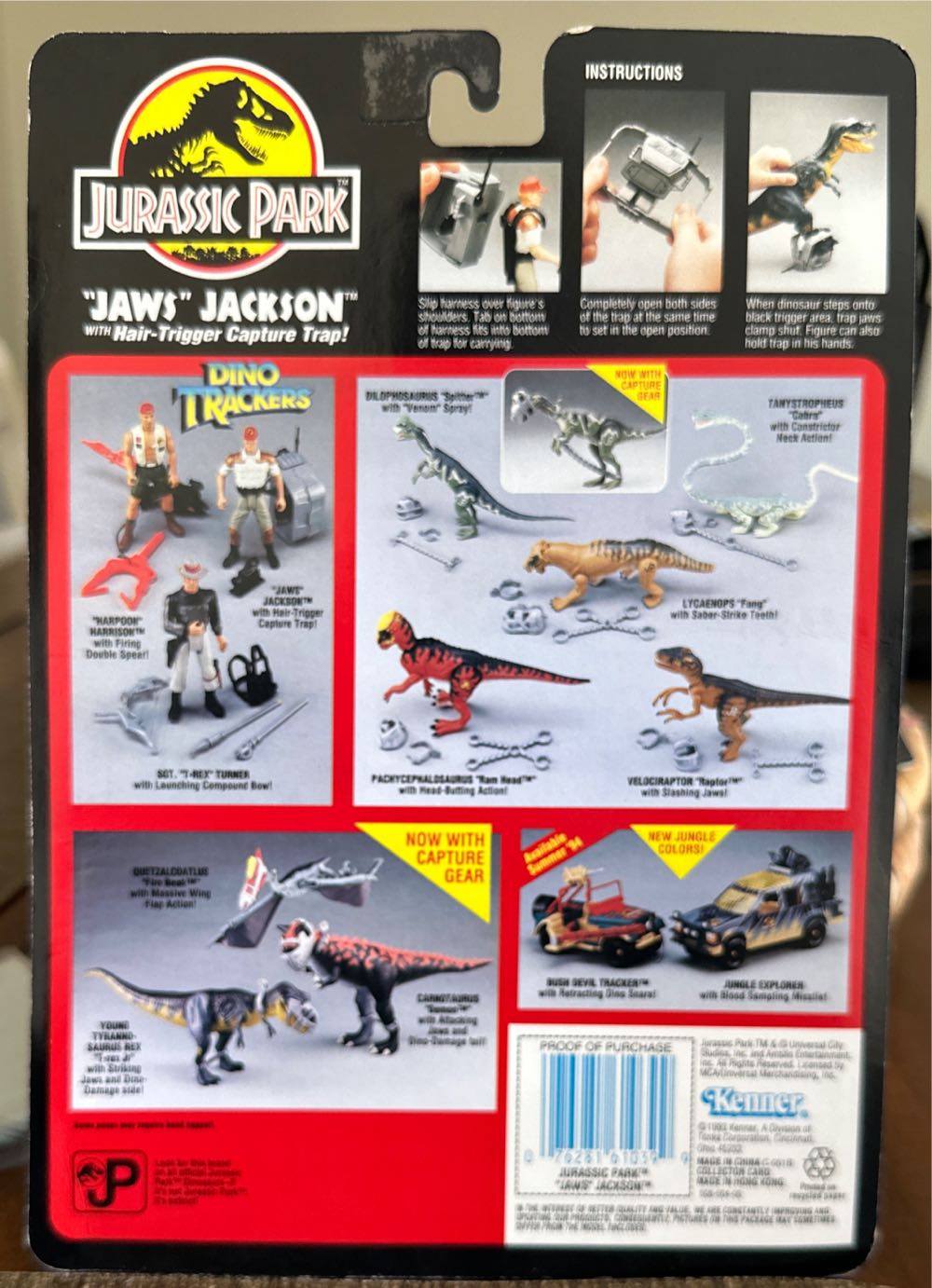 “Jaws” Jackson - Kenner (Jurassic Park) action figure collectible [Barcode 076281610399] - Main Image 2