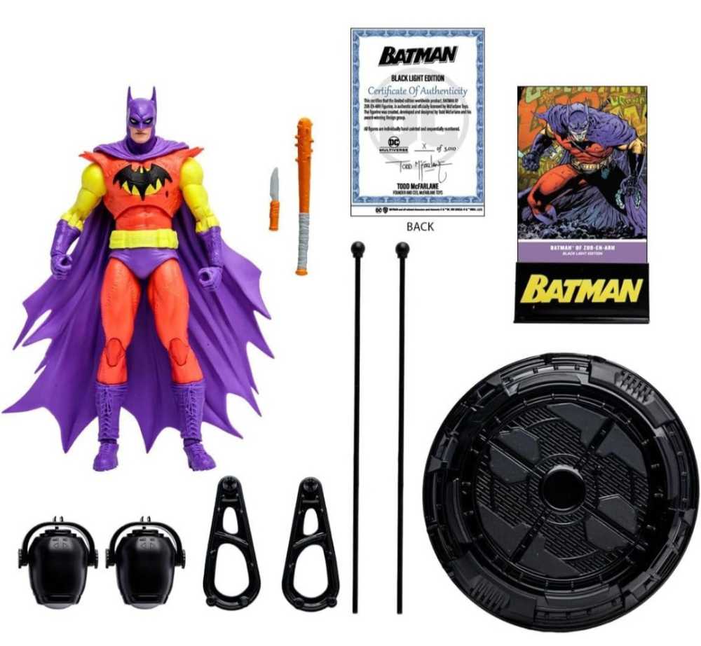 Batman of Zur-En-Arh | Batman R.I.P. (Black Light Edition) Gold Label - McFarlane Toys (DC Multiverse) action figure collectible [Barcode 787926170580] - Main Image 3