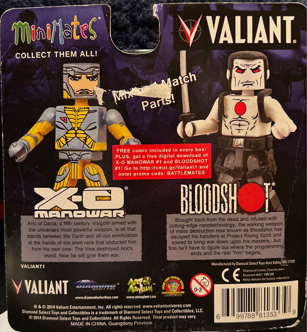 Valiant Manowar Bloodshot Minimates Us - Diamond Select action figure collectible [Barcode 699788813539] - Main Image 2