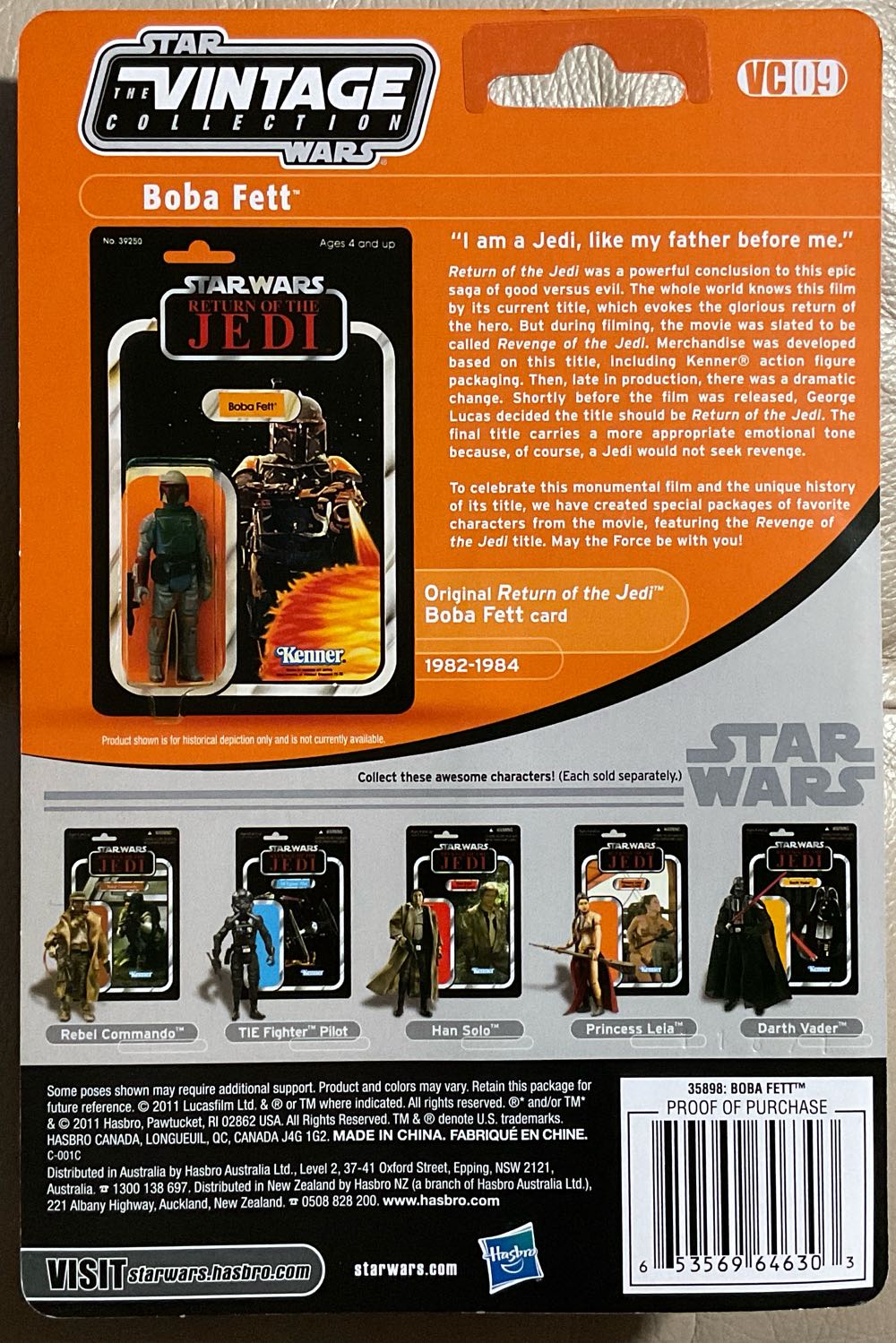 Vintage Collection - #09 - Boba Fett (RVOTJ) - Hasbro (Revenge Of The Jedi) action figure collectible - Main Image 2