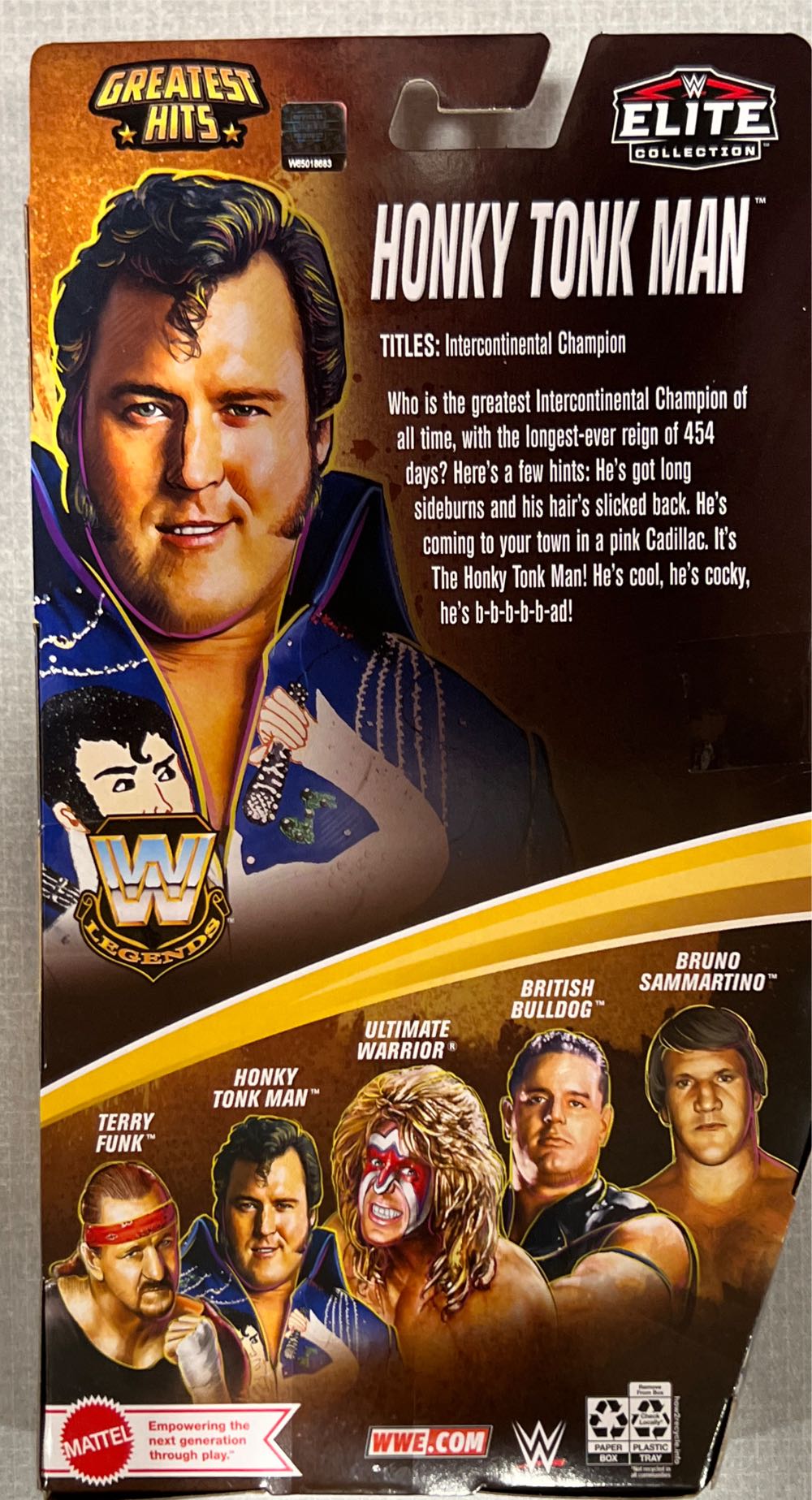 Honky Tonk Man - Mattel (WWE Elite Legends Greatest Hits Series 1) action figure collectible [Barcode 194735217007] - Main Image 2