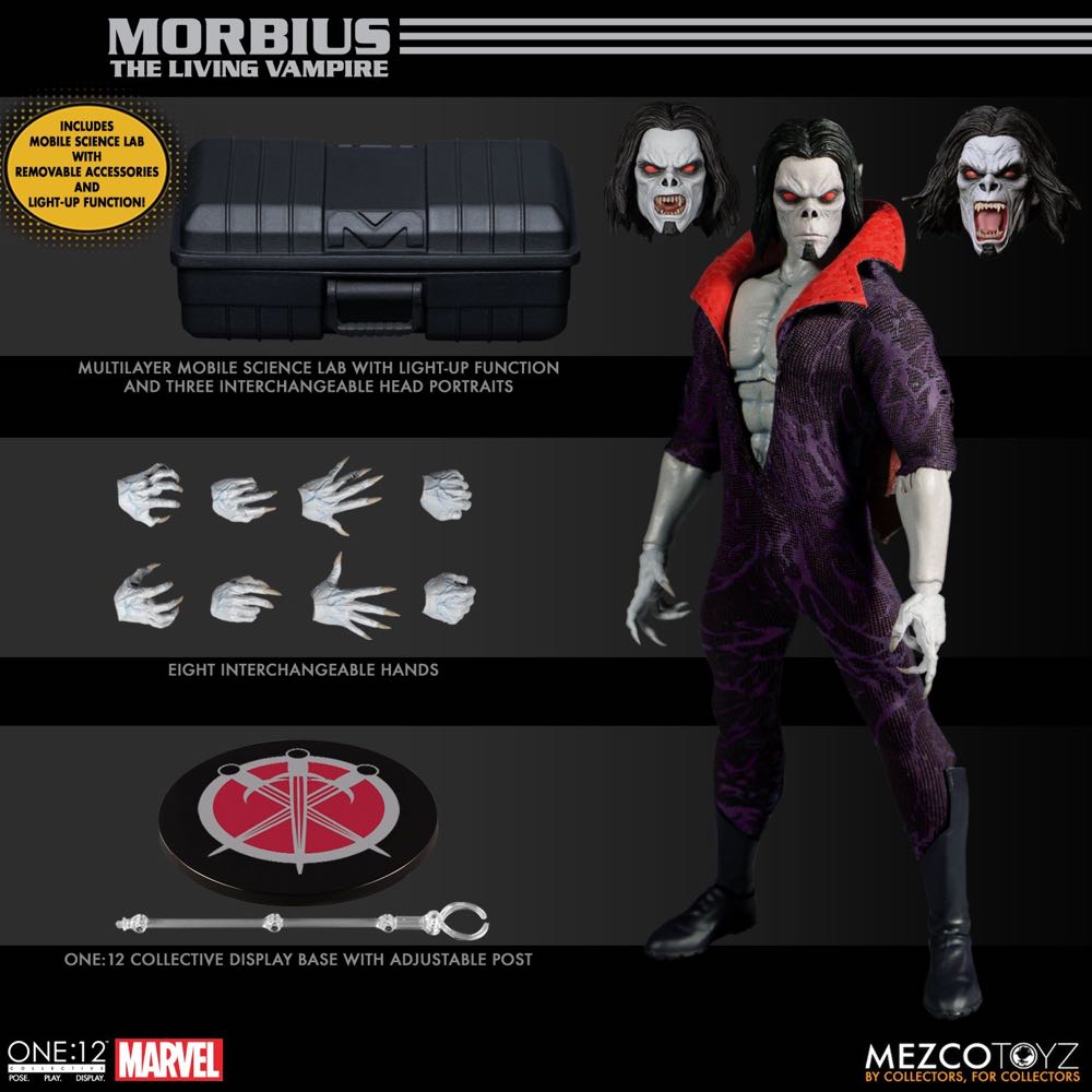 Mezco: One:12 Collective - Morbius - Mezco Toyz (Marvel) action figure collectible [Barcode 696198769401] - Main Image 3