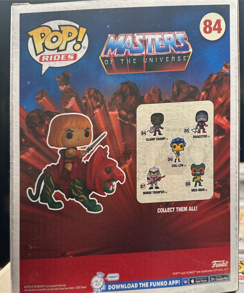 He-Man on Battle Cat (Flocked) - Funko (Masters Of The Universe) action figure collectible [Barcode 889698610353] - Main Image 2