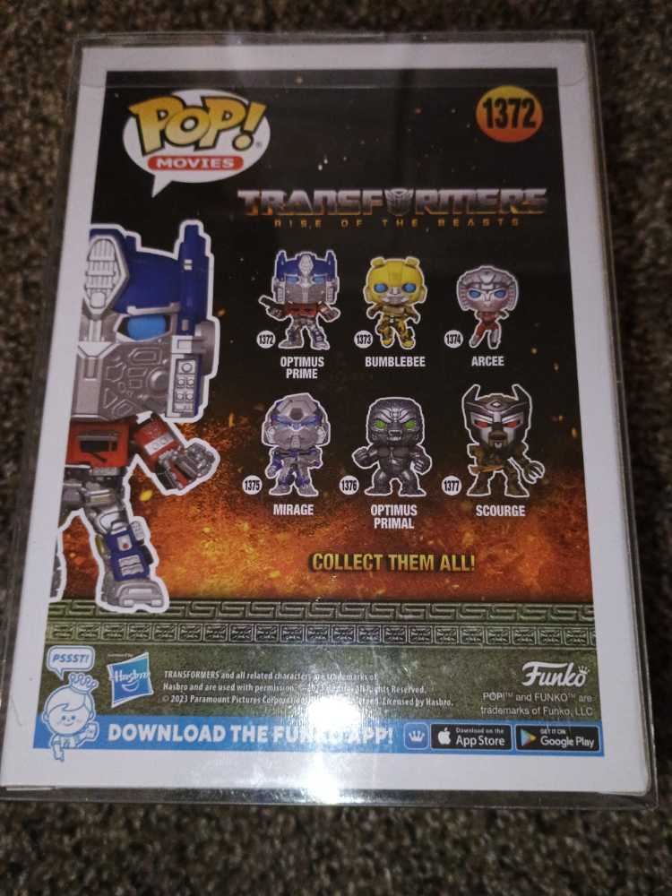 Transformers: Rise Of The Beasts: Optimus Prime #1372 - Funko (Transformers) action figure collectible [Barcode 889698743747] - Main Image 2