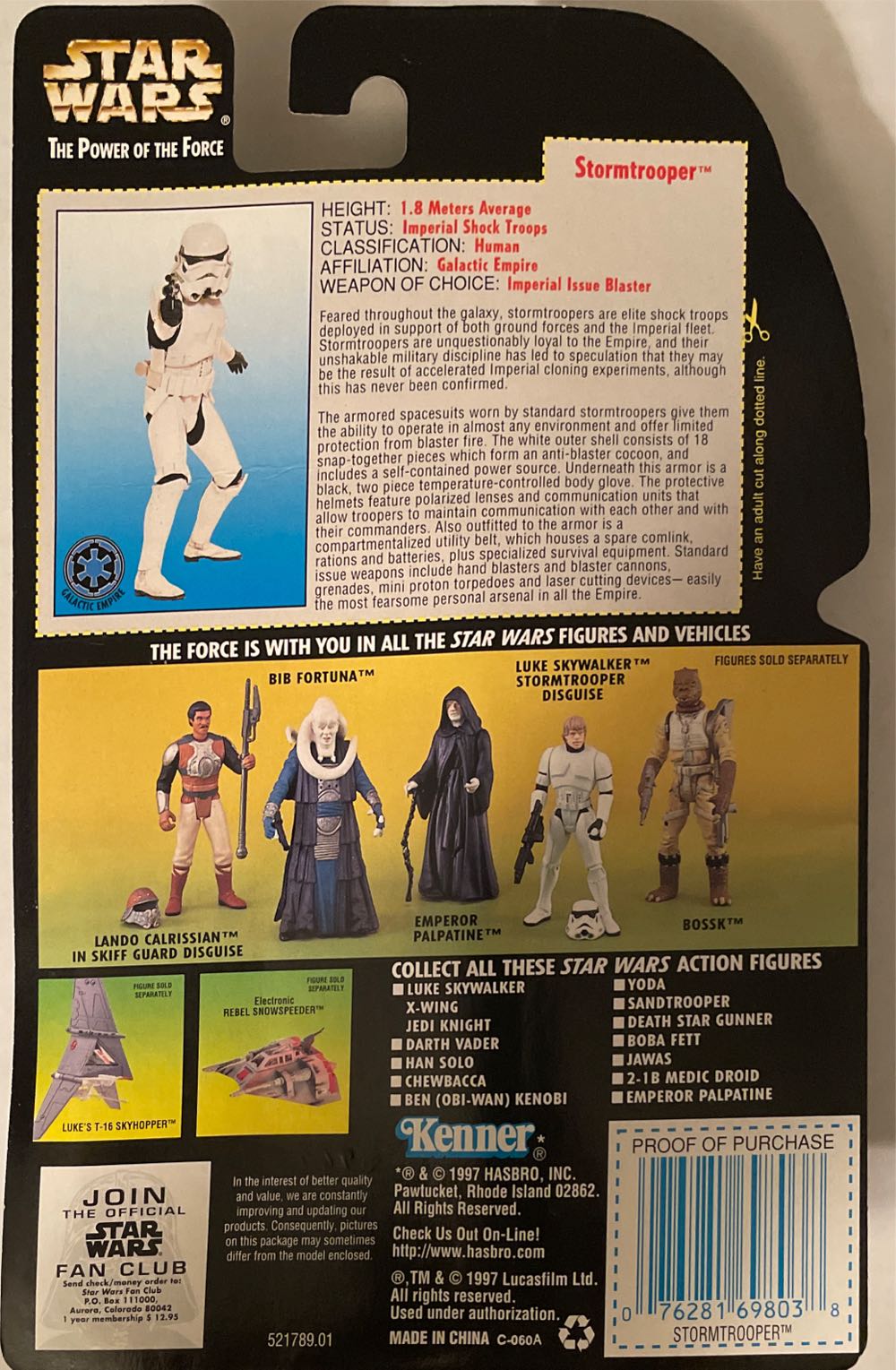 Stormtrooper - Star Wars The Power Of The Force - Kenner / Hasbro (Star Wars) action figure collectible [Barcode 076281698038] - Main Image 2