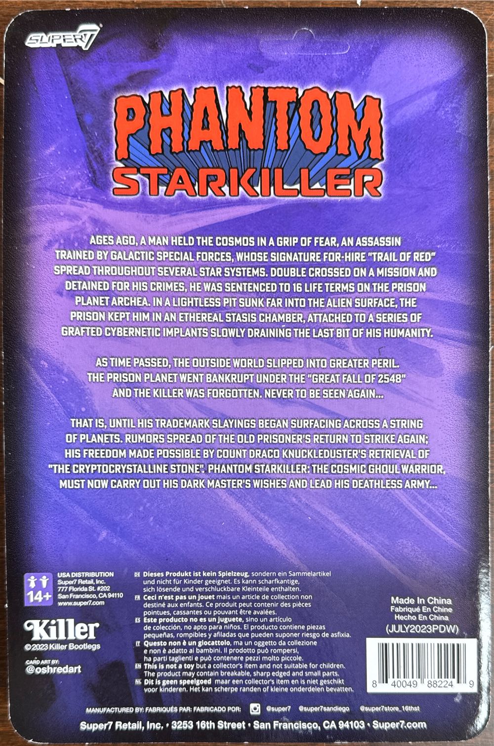 Phantom Starkiller - Ghost Of PSK Super 7 Reaction - Super 7 action figure collectible [Barcode 840049882249] - Main Image 2