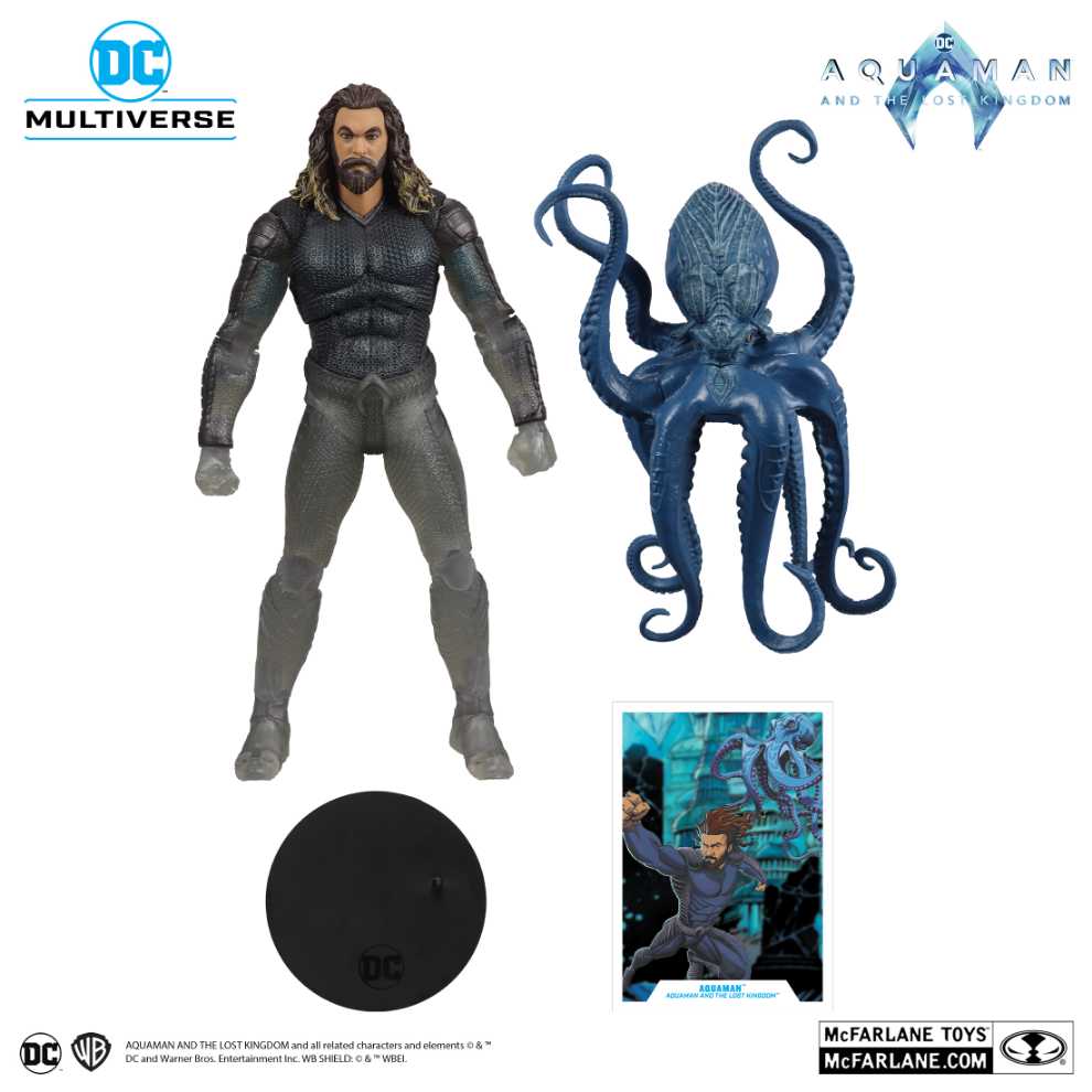Aquaman (With Stealth Suit) & Topo - McFarlane Toys (Aquaman And The Lost Kingdom) action figure collectible [Barcode 787926155396] - Main Image 4