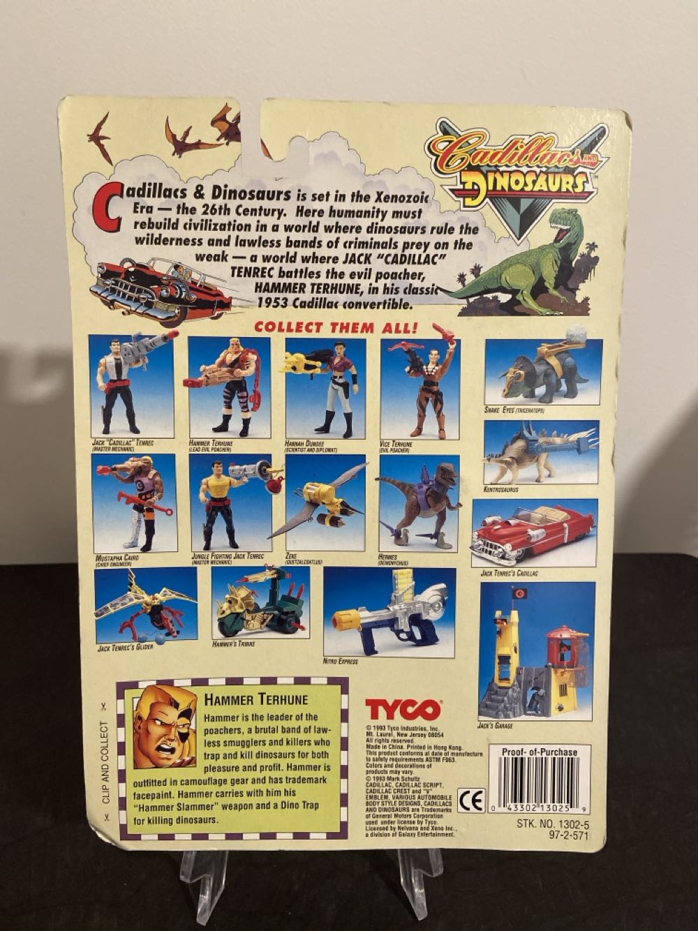 Hammer Terhune (Lead Evil Poacher) - Tyco (Caddilacs And Dinosaurs) action figure collectible [Barcode 043302130259] - Main Image 2