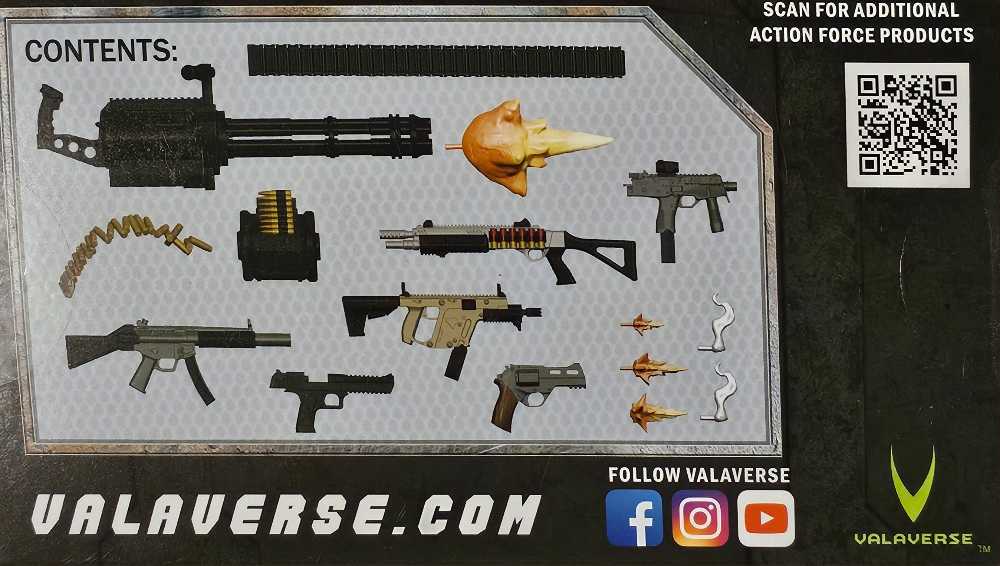 Valaverse Action Force Weapons Pack GOLF - Valaverse (Military) action figure collectible [Barcode 796520476035] - Main Image 2