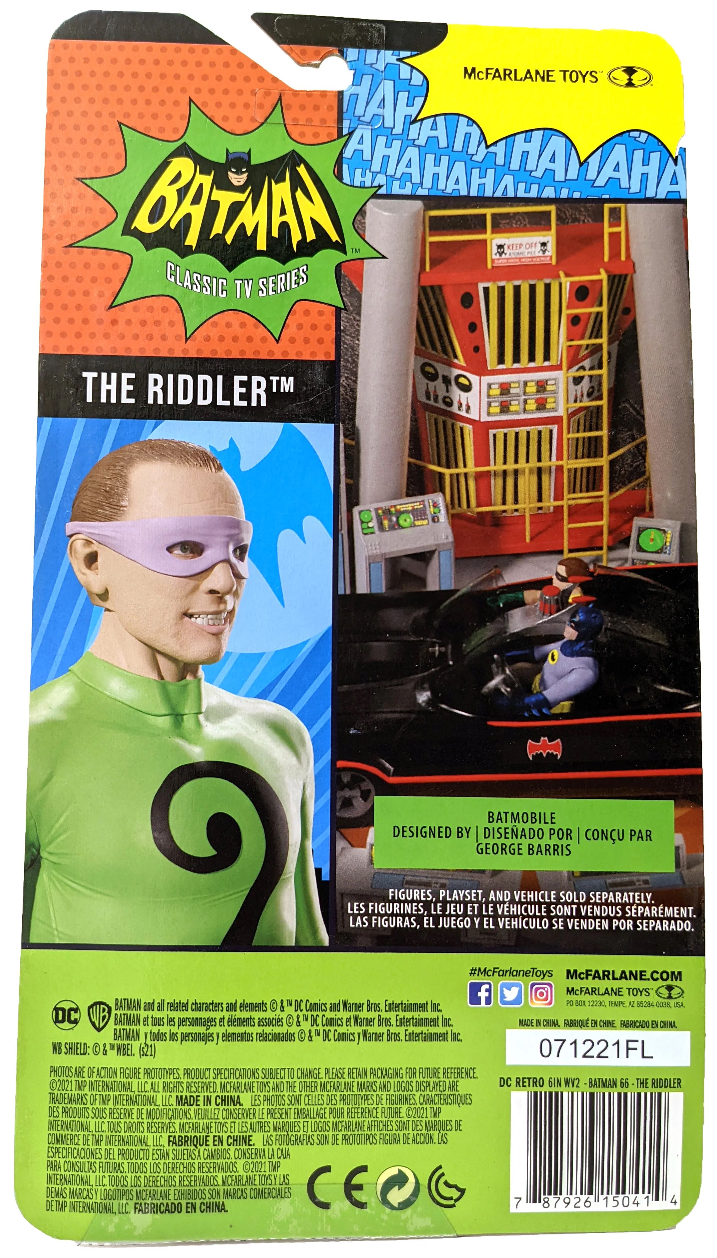 The Riddler (Unmasked - Platinum Edition) - McFarlane Toys (DC Retro) (Batman Classic TV Series) action figure collectible - Main Image 2