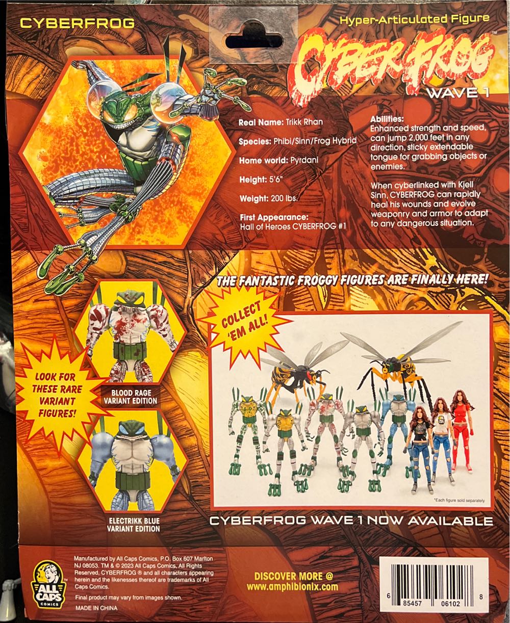 Cyberfrog Trikk Rhan Blood Rage Variant - ALL CAPS Comics action figure collectible [Barcode 685457061028] - Main Image 2
